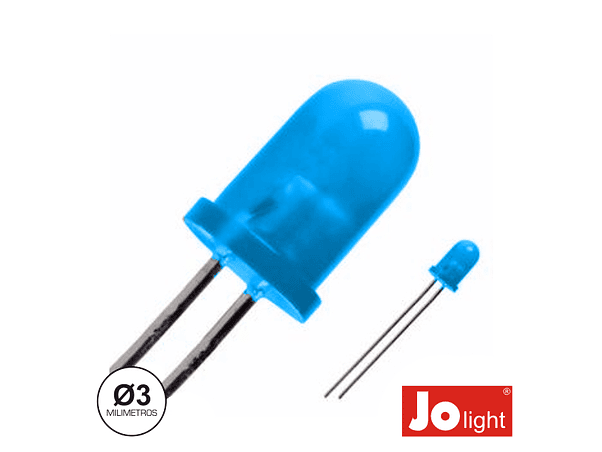 LED 3MM AZUL DIFUSO INTERMITENTE JOLIGHT 1