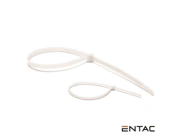 CONJUNTO 50 BRAÇADEIRAS NYLON 3.6X100MM BRANCO ENTAC 1