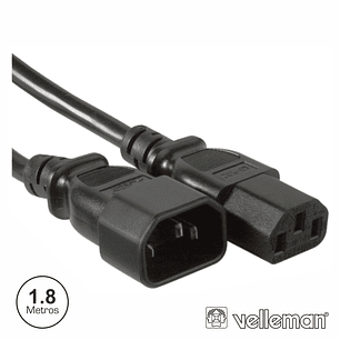 CABO ALIMENTAÇÃO IEC MACHO / FÊMEA 1.8M VELLEMAN