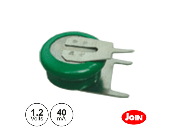 BATERIA NI-MH 1.2V 40MA COM PATILHAS JOIN 1