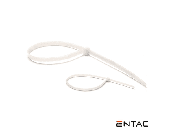 CONJUNTO 50 BRAÇADEIRAS NYLON 4.8X200MM BRANCO ENTAC 1