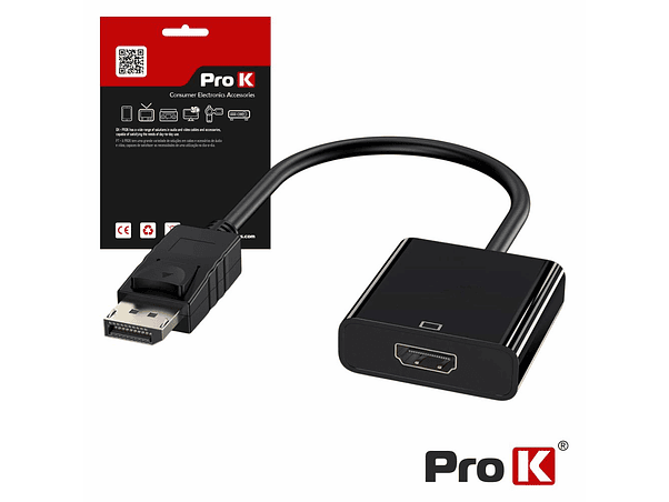 CABO DISPLAYPORT MACHO / HDMI FÊMEA PROK 1