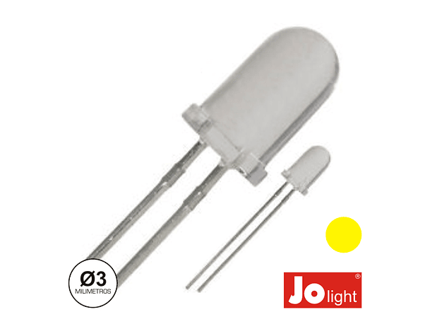 LED 3MM ALTO BRILHO AMARELO JOLIGHT 1