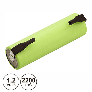 BATERIA NI-MH AA 1.2V 2200MA COM PATILHAS