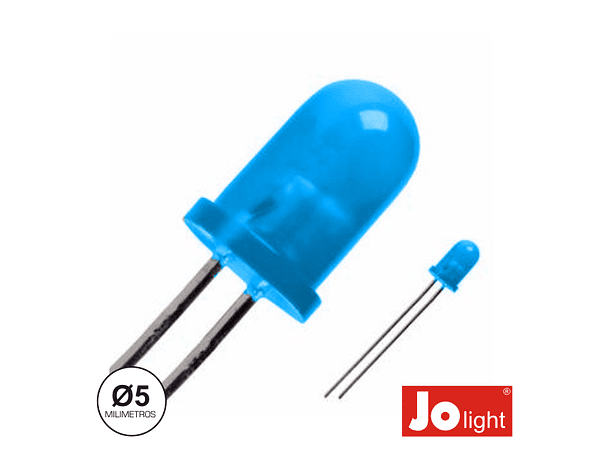 LED 5MM ALTO BRILHO AZUL DIFUSO JOLIGHT 1