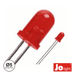 LED 5MM ALTO BRILHO VERMELHO DIFUSO JOLIGHT