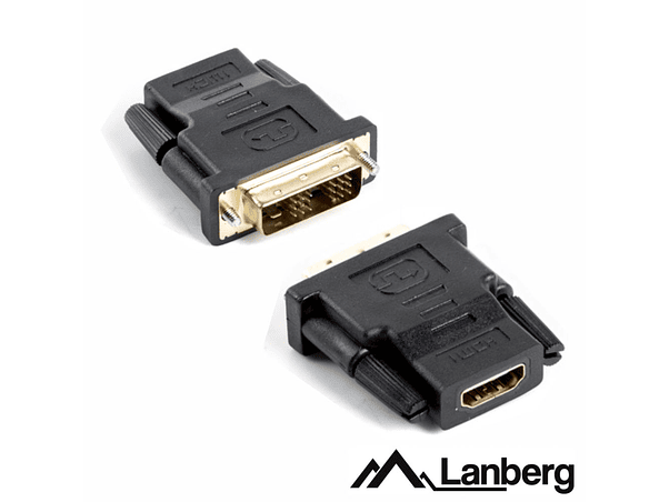 FICHA ADAPTADORA DVI-D MACHO / HDMI FÊMEA LANBERG 1
