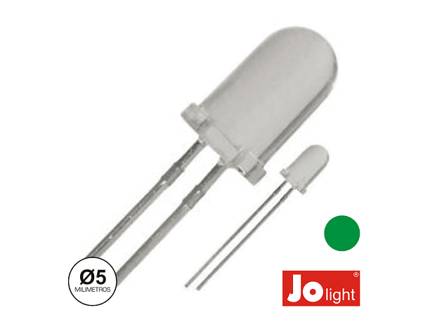 LED 5MM ALTO BRILHO VERDE JOLIGHT 1
