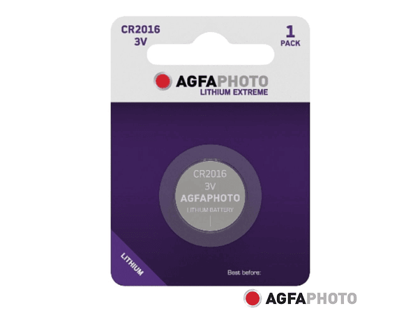 PILHA LÍTIO BOTÃO CR2016 3V 1X BLISTER AGFAPHOTO 1