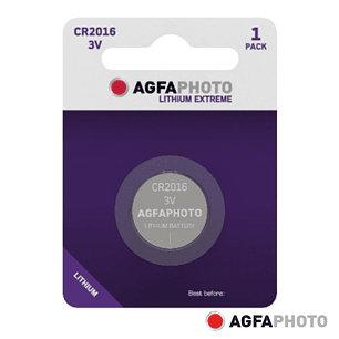 PILHA LÍTIO BOTÃO CR2016 3V 1X BLISTER AGFAPHOTO