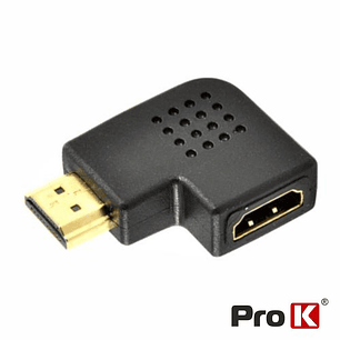 FICHA ADAPTADORA HDMI MACHO / FÊMEA ÂNGULAR 90º PROK