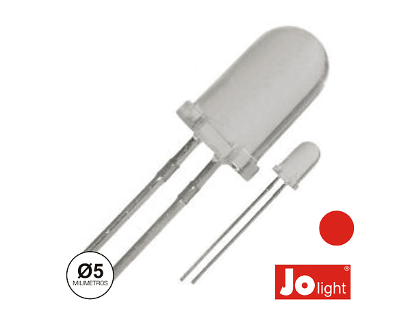 LED 5MM ALTO BRILHO VERMELHO JOLIGHT 1