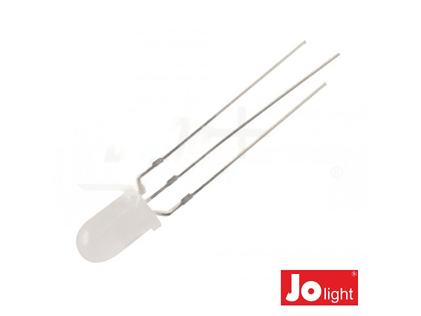 LED 5MM MULTICOR VERMELHO E VERDE DIFUSO JOLIGHT 1