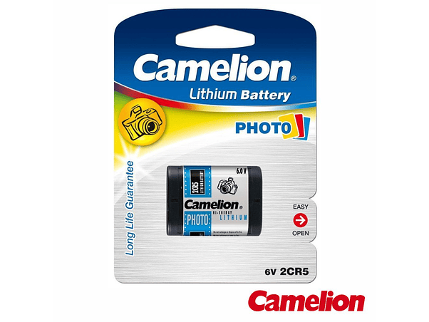 PILHA LÍTIO 2CR5 6V 1400MA BLISTER CAMELION 1