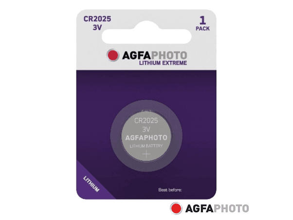 PILHA LÍTIO BOTÃO CR2025 3V 1X BLISTER AGFAPHOTO 1
