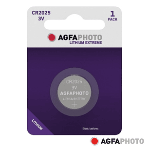 PILHA LÍTIO BOTÃO CR2025 3V 1X BLISTER AGFAPHOTO