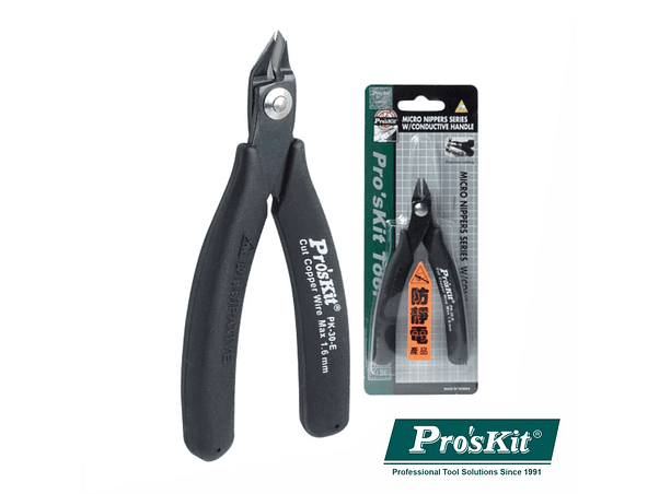 ALICATE DE CORTE MICRO COM PUNHO CONDUTOR 125MM PROSKIT 1