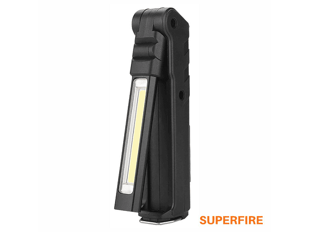 LANTERNA DE TRABALHO COM ÍMAN E GANCHO 3W+5W SUPERFIRE 1