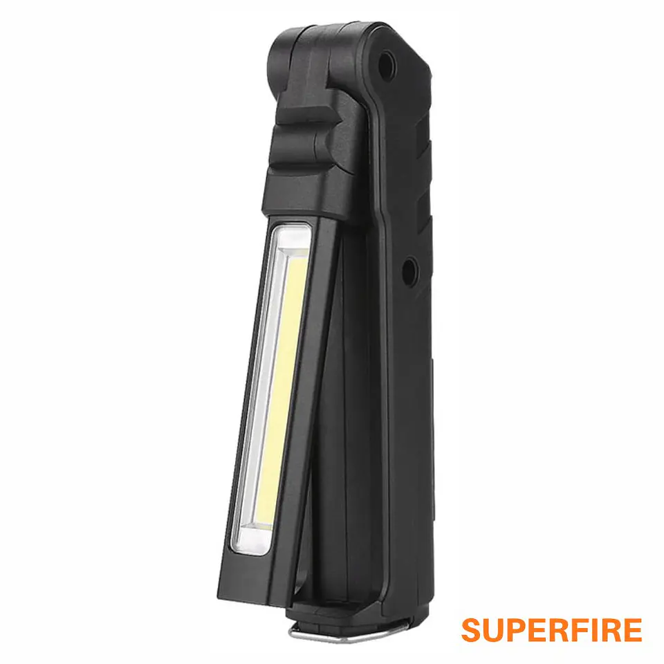 LANTERNA DE TRABALHO COM ÍMAN E GANCHO 3W+5W SUPERFIRE 1