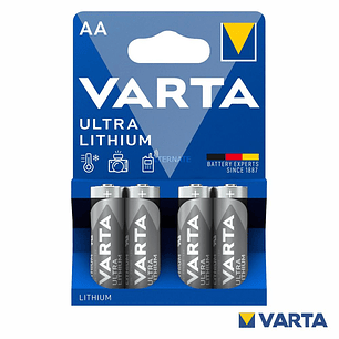 PILHA LÍTIO LR6/AA 1.5V 4X BLISTER VARTA