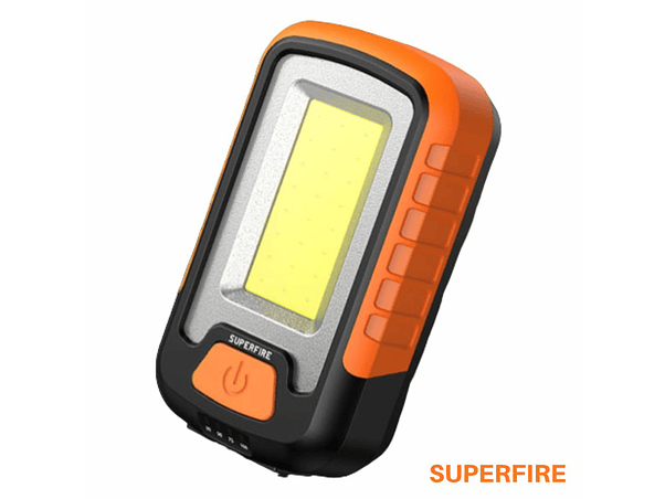 LANTERNA DE TRABALHO COM ÍMAN E GANCHO 10W COB IP43 SUPERFIRE 1