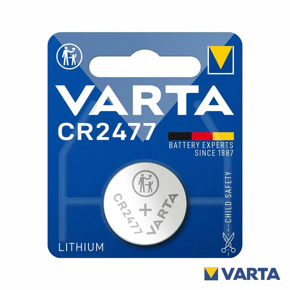 PILHA LÍTIO BOTÃO CR2477 3V BLISTER VARTA 1