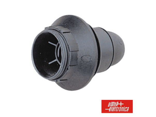 CASQUILHO PARA LÂMPADA E27 PRETO 1