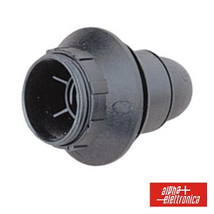 CASQUILHO PARA LÂMPADA E27 PRETO