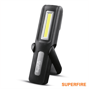 LANTERNA DE TRABALHO COM ÍMAN E GANCHO 3WLED+3WCOB SUPERFIRE