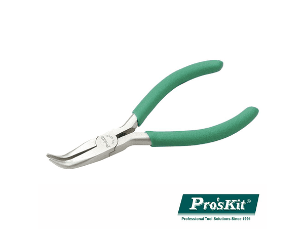 ALICATE DE PONTAS PLANAS CURVAS 130MM PROSKIT 1