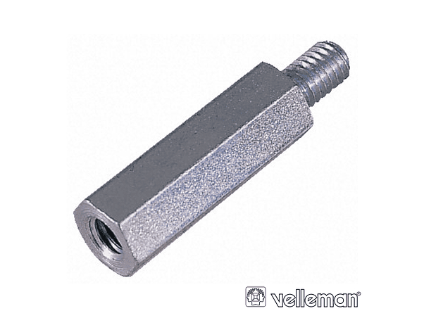 SEPARADOR HEXAGONAL DE METAL 30MM M3 MACHO/FÊMEA 1