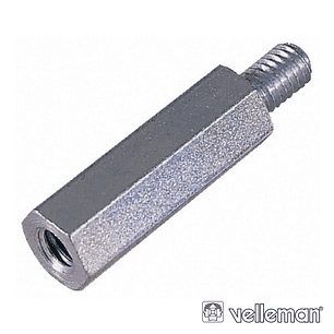 SEPARADOR HEXAGONAL DE METAL 15MM M3 MACHO/FÊMEA