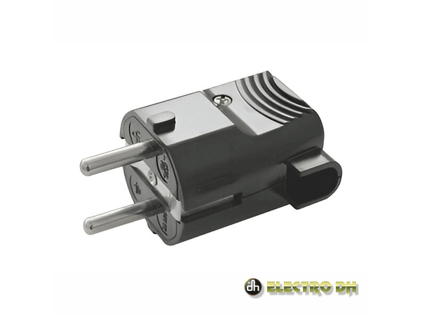 FICHA SCHUKO MACHO 16A/250V PRETA EDH 1