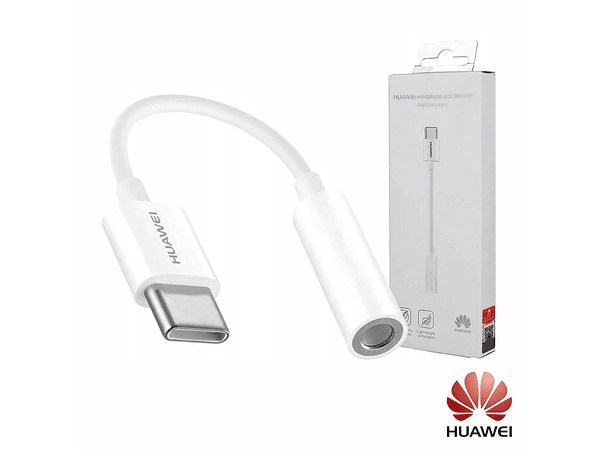 ADAPTADOR USB-C MACHO PARA JACK 3.5MM CM20 BRANCO HUAWEI 1