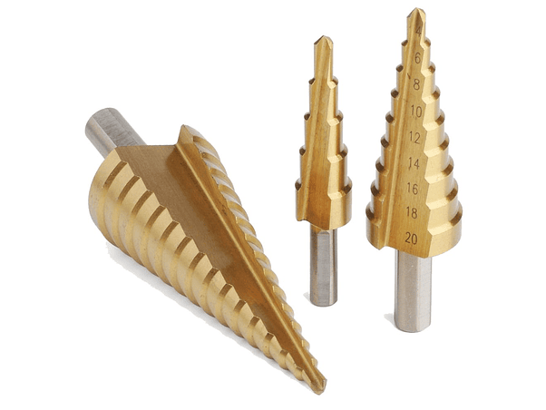 CONJUNTO DE 3 BROCAS CONE 3-12MM/4-20MM/4-12MM 1