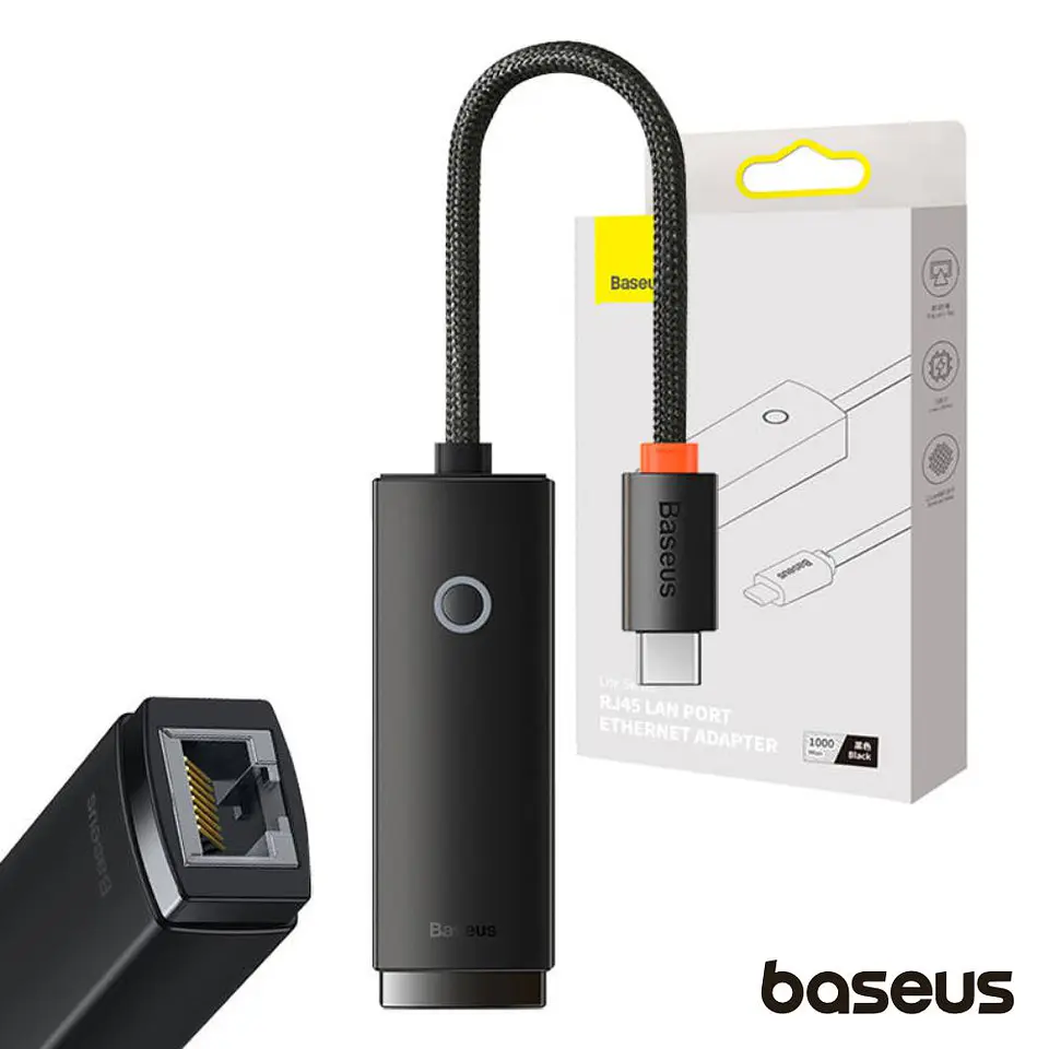 CABO ADAPTADOR USB-C / RJ45 1GB/S BASEUS 1