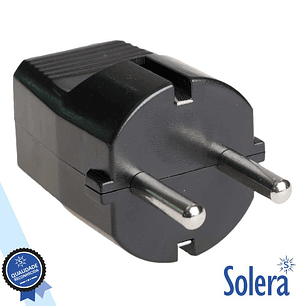 FICHA SCHUKO MACHO COM TERRA 250V PRETA SOLERA
