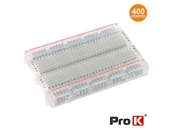 PLACA DE ENSAIO MULTIFUNÇÕES COM 400 PONTOS TRANSPARENTE PROK 1