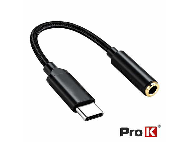 CABO ADAPTADOR USB-C MACHO / JACK 3.5MM FÊMEA PROK 1