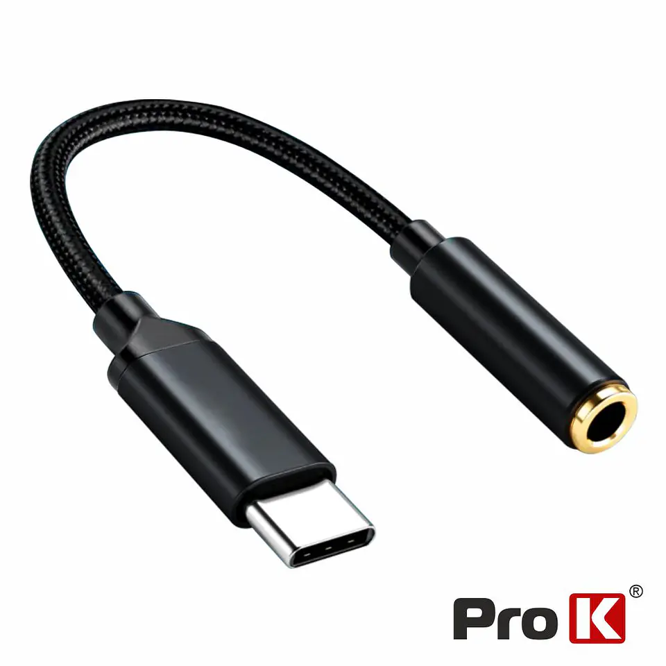 CABO ADAPTADOR USB-C MACHO / JACK 3.5MM FÊMEA PROK 1