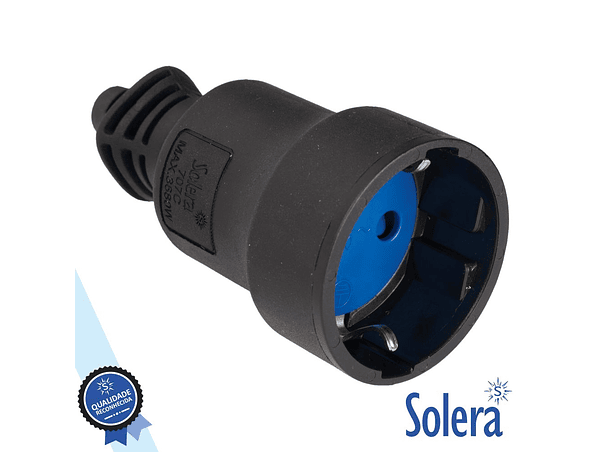 FICHA SCHUKO FÊMEA 16A/250V PRETA SOLERA 1