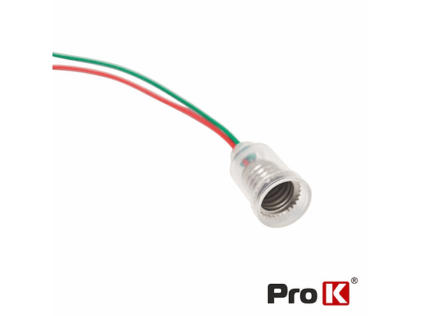 CASQUILHO PARA LÂMPADA E10 COM CABO 24CM PROK 1