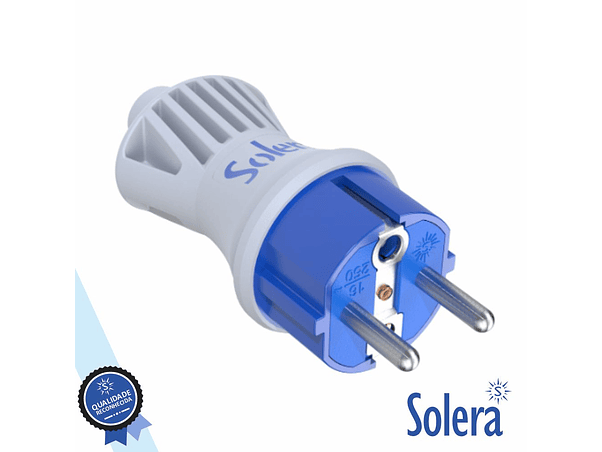 FICHA SCHUKO MACHO 16A/250V IP44 BRANCO SOLERA 1