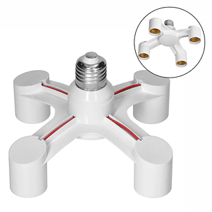 CASQUILHO ADAPTADOR DE E27 PARA 4X E27 VIRONE