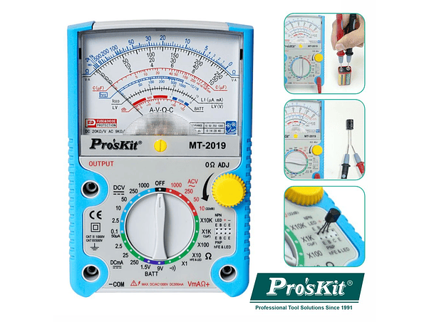 MULTÍMETRO ANALÓGICO PROSKIT 1
