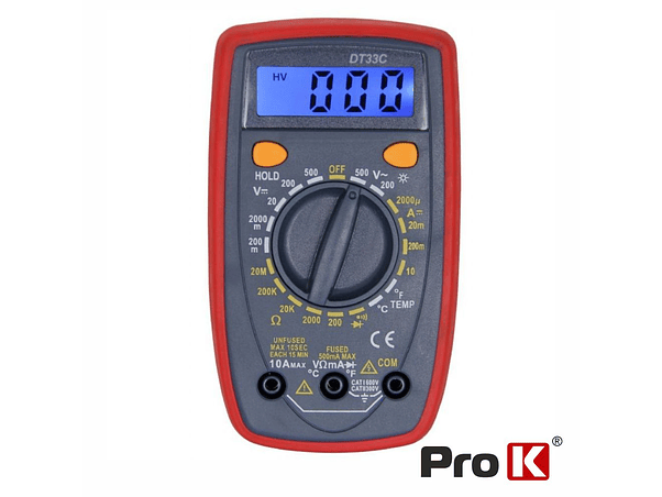 MULTÍMETRO DIGITAL 500V 10A 20MOHM PROK 1