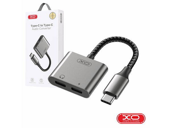 ADAPTADOR USB-C MACHO PARA 2X USB-C 27W QC+AFC+PD XO 1