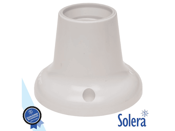CASQUILHO PARA LÂMPADA E27 BRANCO SOLERA 1