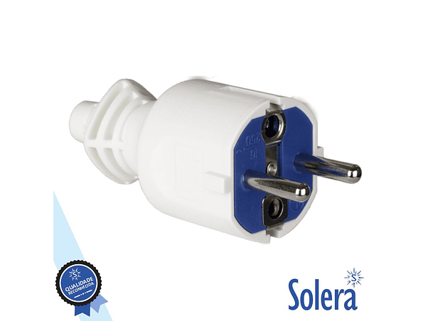FICHA SCHUKO MACHO 16A/250V BRANCO SOLERA 1