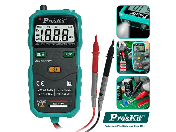 MULTÍMETRO DIGITAL AUTORANGE PROSKIT 1